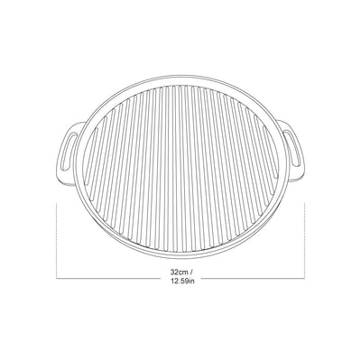 Revolve Cast-Iron Griddle Pan